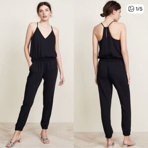 Amanda Uprichard Black Sleeveless Jumpsuit
